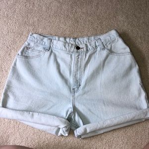 Denim high waisted shorts